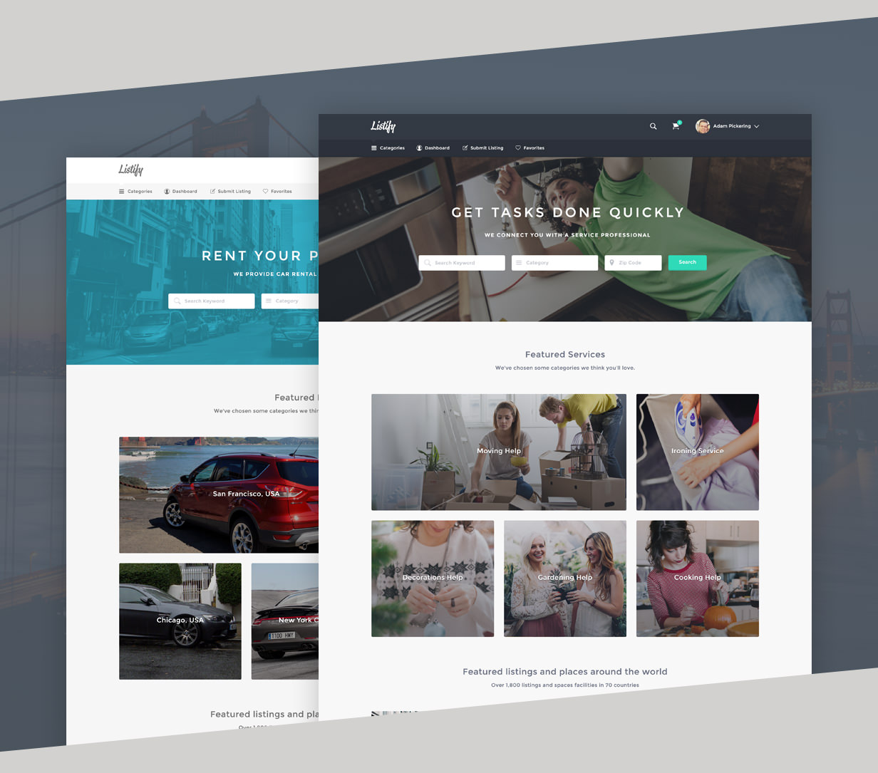 listify theme color schemes mini 