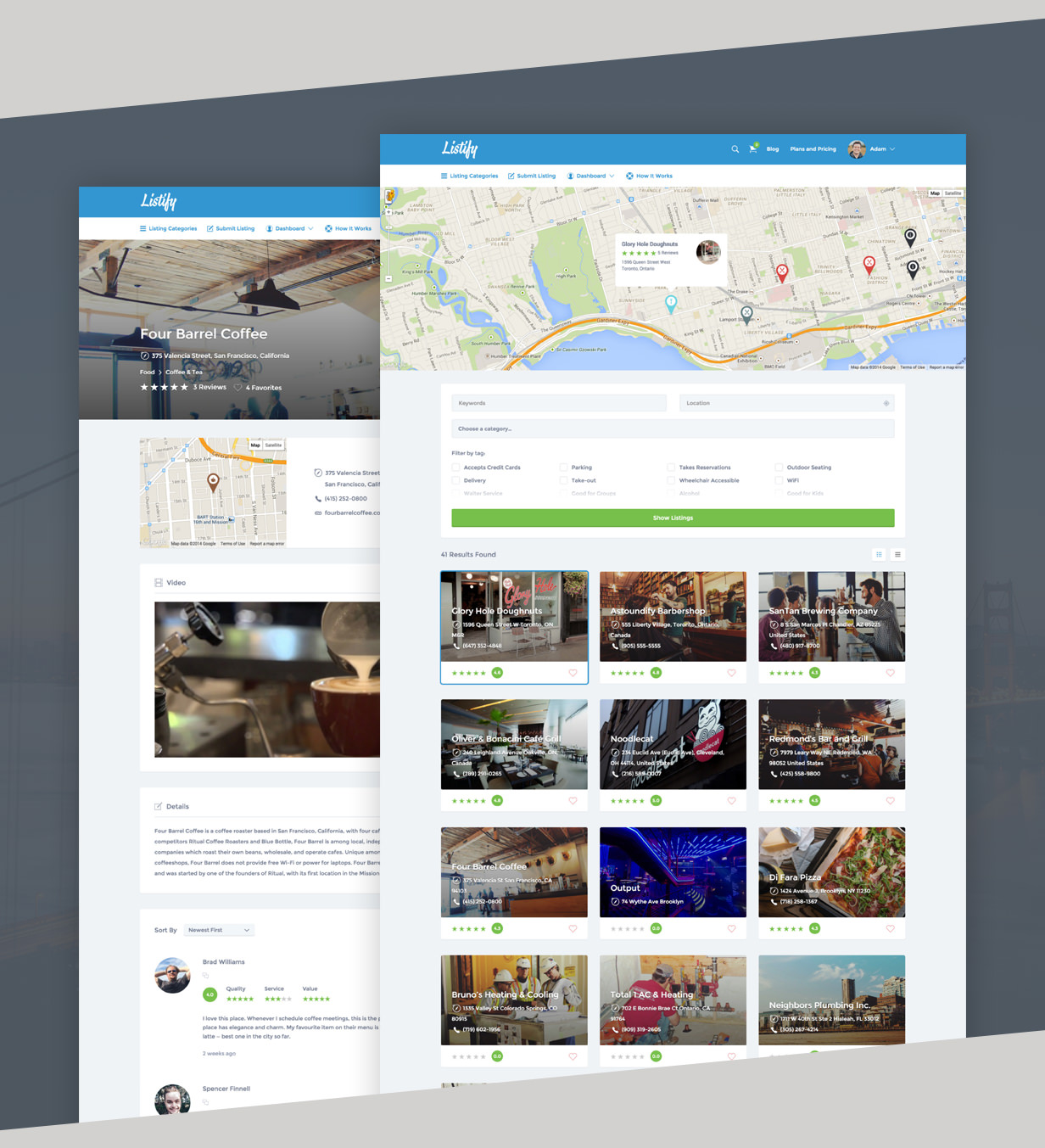 listify theme main listing map mini 