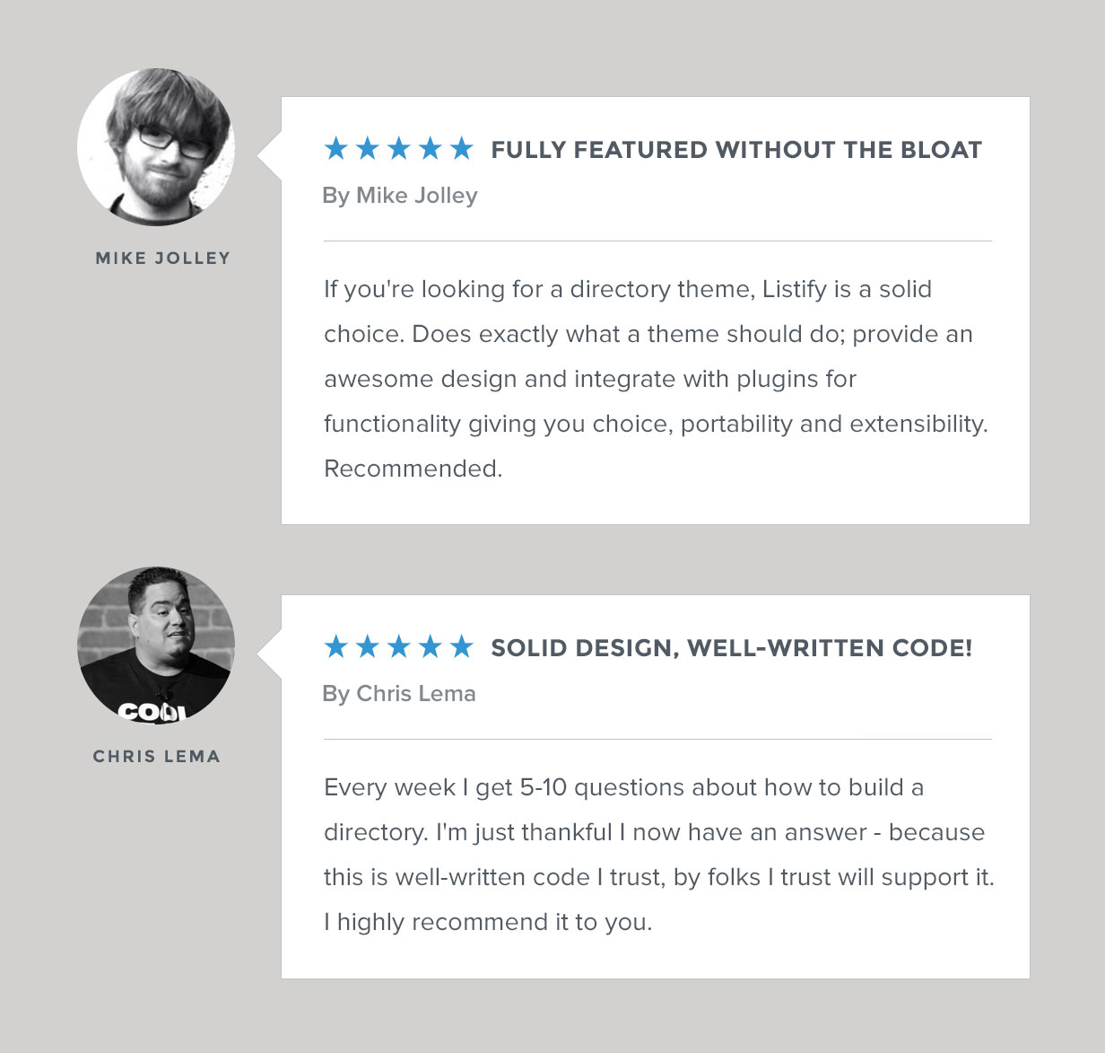 listify theme main testimonials mini 